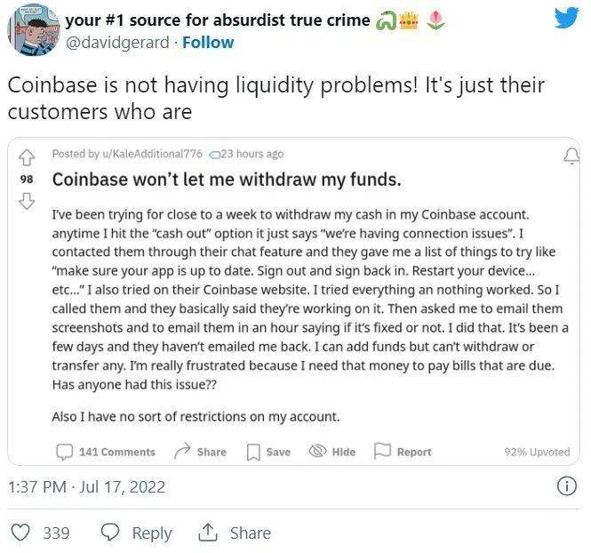 Coinbase客户忧流动性危机 提走2.48亿美元稳定币
