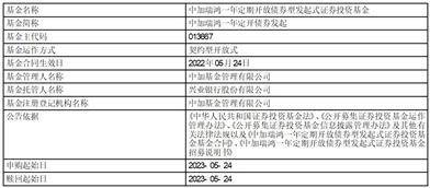 中加瑞鸿一年定期开放债券型发起式证券投资基金 开放申购、赎回业务公告