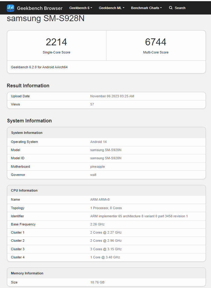 三星 Galaxy S24/Ultra韩国版手机现身Geekbench