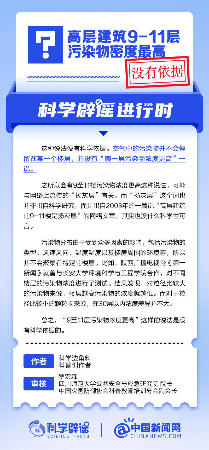 高层建筑9-11层污染物密度最高？丨中新真探